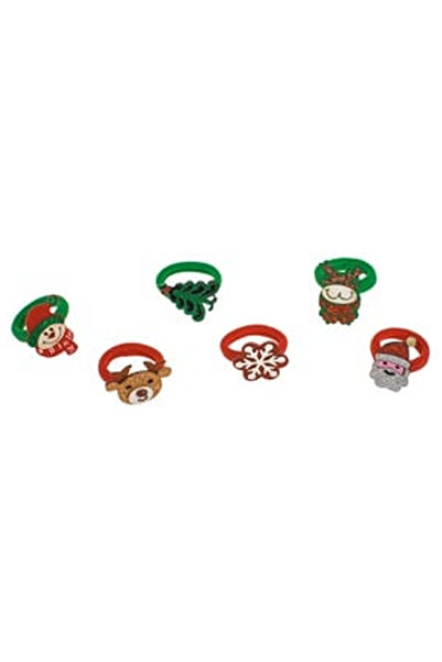 OEM Set Elastice Par de Craciun Rosii Verzi Figurine cu Glitter pentru Copii ...