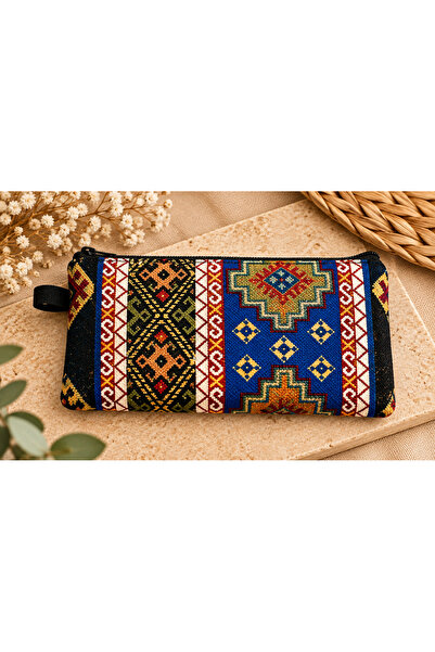 Alışveriş Kasabası Autentic woven wallet with zipper and fabric lining 19x10 ...