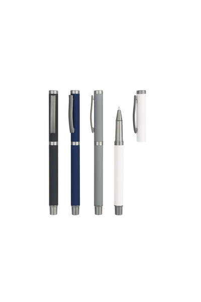 MAXPRINT Slim Roller - Stylish Metal Rollerball Pen, Gray