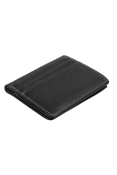MAXPRINT Tepic - Card Case In Genuine Leather (Anti-microbial), Black