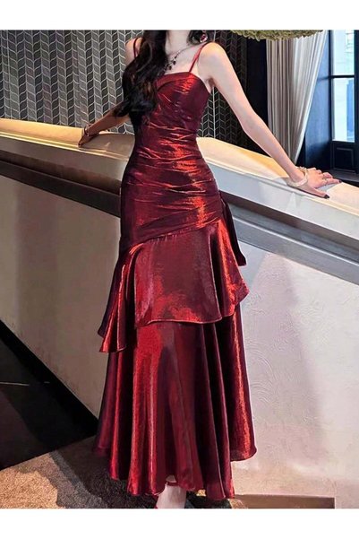 Sheya Μάξι φόρεμα, κερασί κόκκινο