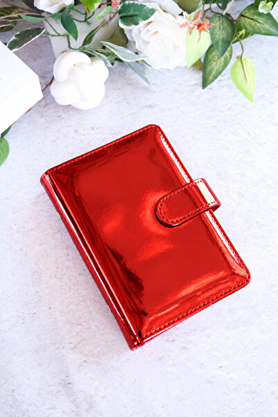 Mint Design Kırmızı Aynalı Birikim Ajandası - Bütçe Planlayıcı Cüzdan - Gümüş...