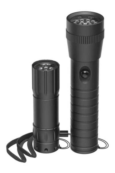 Hama Lanterna de aluminiu FL-DUO cu baterii, set de 2, negru