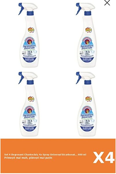 Chanteclair Set 4 Degresant Chanteclair, 4x Spray Universal bicarbonat, 600 ml
