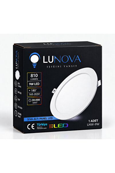 9W SLİM LED SIVA ALTI LED PANEL BEYAZ IŞIK
