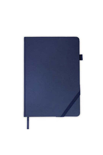 MAXPRINT Faroe - A5 PU Hard Cover Notebook with Pen Loop - Navy Blue