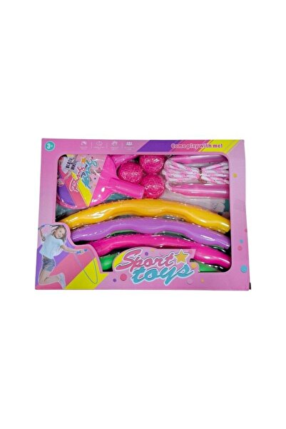 Tradesor Παιδικό σετ άθλησης - Ping Pong - Σχοινάκι - Hula Hoop - 215579 - Pink