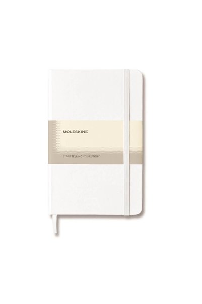 MAXPRINT Classic Large Ruled Hard Cover Notebook - White