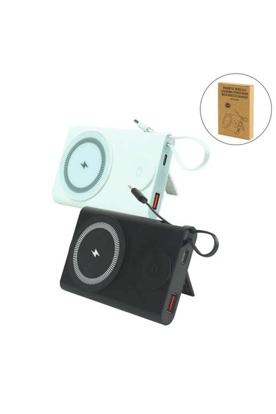 MAXPRINT Mag Watch 10K 10,000mAh Magnetic Wireless Power Bank with Apple Watc...