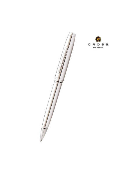 MAXPRINT Coventry Polished Chrome Ballpoint Pen (Blue Ink), Silver