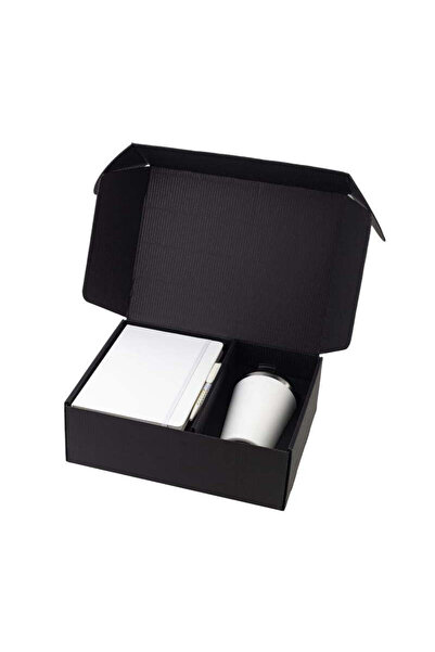 MAXPRINT Koksi - Set of Double Walled Tumbler, A5 Notebook and Pen - White