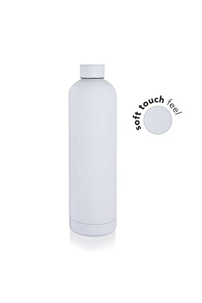 MAXPRINT Grigny - Soft Touch Insulated Water Bottle - 1000ml - White