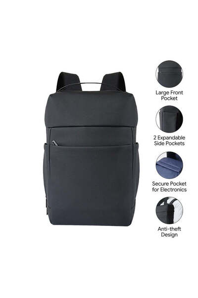 MAXPRINT Halifax - Deluxe 15.6" Laptop Backpack - Black