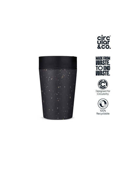 MAXPRINT Circular Cup 8oz Grey & Ink, Black