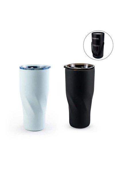 MAXPRINT Dorniel Designs Tumblers with Transparent Lid, Recycled Stainless St...