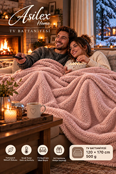 Asilex Home Collection Welsoft TV Battaniyesi 120x170 cm Premium Çift Taraflı...
