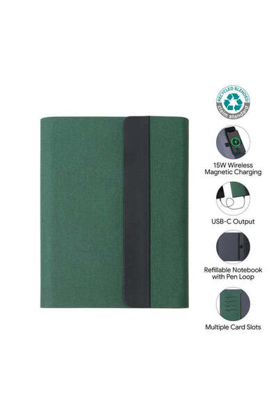 MAXPRINT Bergmund - 10000mAh Magnetic 15W Magsafe Wireless Power Bank Folder ...