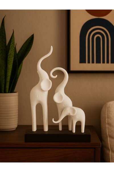 Genel Markalar Spacera / Minimalist Fil Ailesi Dekoratif Biblo -Modern Tasarım