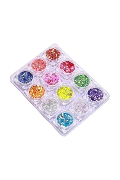 Tradesor Σετ Glitter νυχιών Nail Art - Παλέτα - Glitter DW - 12pcs - 910600