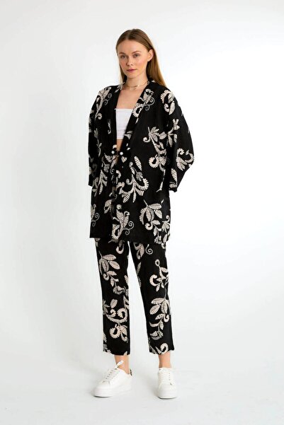 Robin M38065 Women's Kimono Pants Set