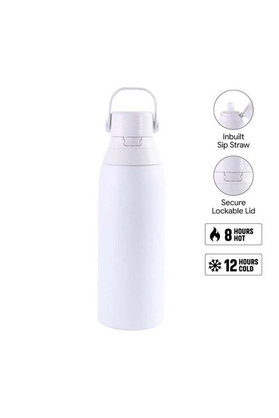 MAXPRINT Evora - Double Wall Stainless Steel Vacuum Bottle - 750ml - White