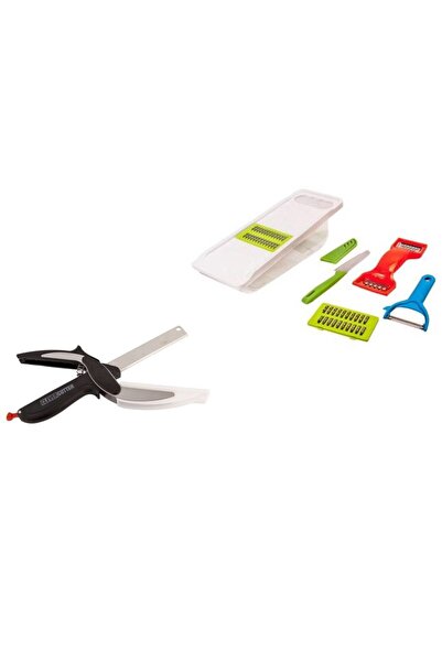 MANEGO ONLINE SALES 2-in-1 Multifunctional Knife Package, Black + Compact Veg...