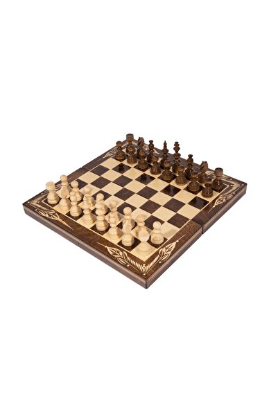 OEM Σετ Σκάκι και Τάβλι, ξύλινο, καφέ, 5.5x39x39 εκ.