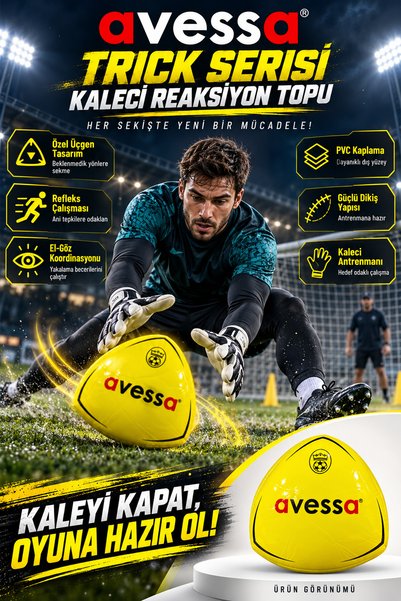 AVESSA Trıck Serisi Kaleci Çalıştırma Reaksiyon Topu - Refleks ve Koordinasyo...