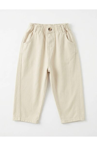 EvAMark La'cieel Paris Bej Düğmeli Balloon Jeans - 7 Yaş / Krem
