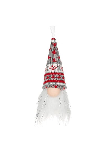 DD SHOP Ornament de Craciun Figurina Gnome cu LED Bej Sampanie & Caciula Rosi...