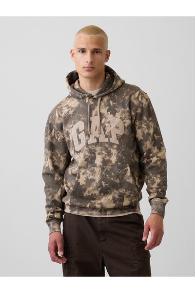 GAP Erkek Kamuflaj VintageSoft Arch Logo Sweatshirt