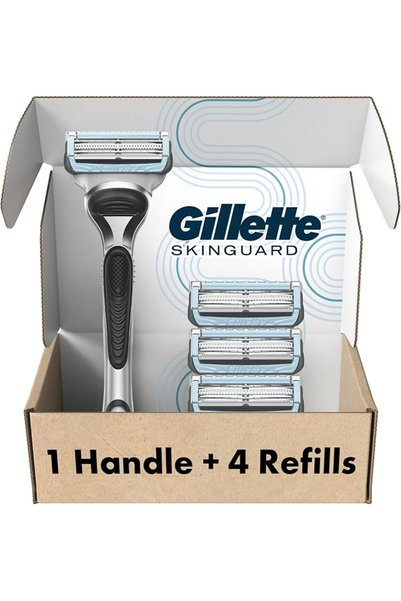 Gillette شفرات حلاقة سكين جارد، شفرة حلاقة واحدة، 4 شفرات حلاقة قابلة للاستبد...