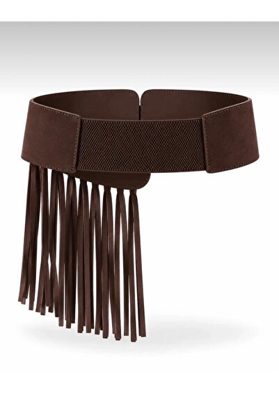 Mynoa Tasseled Women's Corset Belt Elastic Belt, Dress Belt, Jacket Belt.
