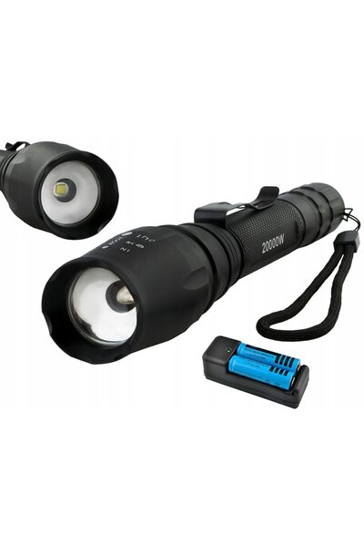 Palmonix Military Flashlight with Zoom, 3 lighting modes, Cree LED, 2000W, XM...