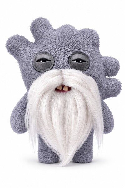 TOYFEST Fuggler Old Fogies Captain Cardiac Gray White Bearded Plush Toy - 22....