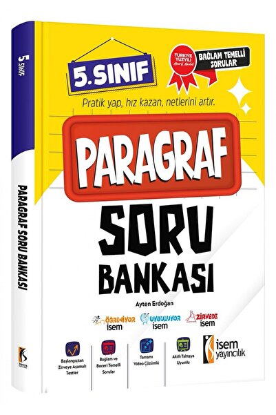 İsem Yayıncılık İsem 5. Sınıf Paragraf Soru Bankası Güncel Maarif Model