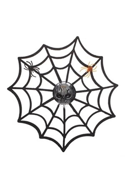 DD SHOP Panza de paianjen decorativa Halloween cu craniu luminosu si glitter,...