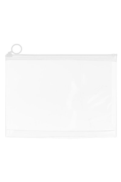 DD SHOP Portfard Transparent cu Zipper 23x17cm - Cosmetice Produse Ingrijire
