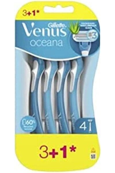 Gillette Venus شفرات حلاقة نسائية Oceana، 3 شفرات بديلة + 1 مجانية (3 شفرات)،...