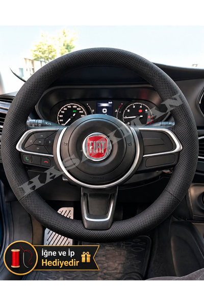 HasAkman Fiat Egea Cross Dikme Direksiyon Kılıfı Premium Komple Delikli Deri ...