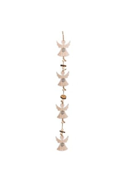 DD SHOP Decoratiune Suspendabila de Craciun Ingerasi Lemn 50cm - Ornamente Su...