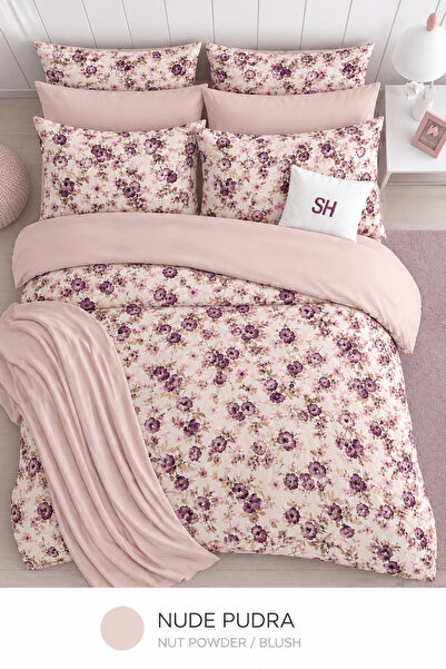 Sheri Home Tekstil Yeni Lastikli Çarşaflı Bahar Çift Kişilik Nevresim Takımı 8887366365577leopargri