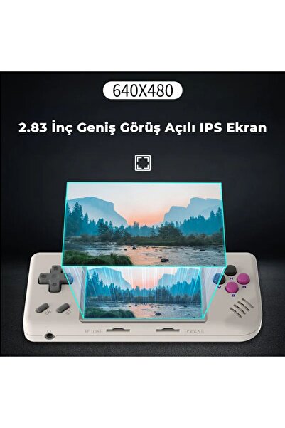 ANBERNIC RG28XX Gri Retro El Oyun Konsolu 32 GB - 2.83 İnç OCA IPS Ekran H700...