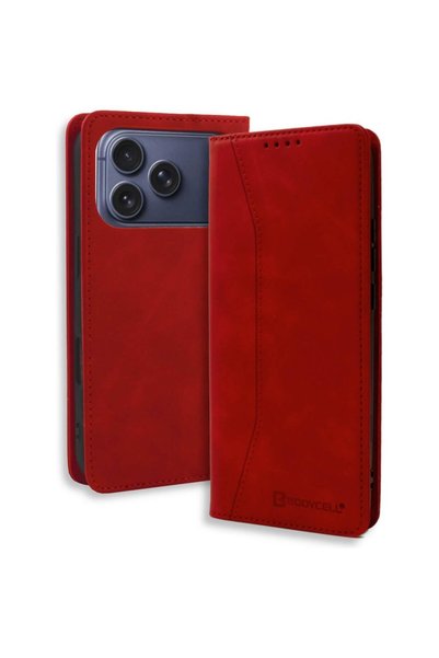 Bodycell Θήκη iPhone 18 Pro Max / 17 Pro Max Book Case Πορτοφόλι - Red