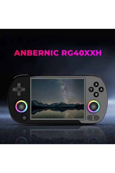 ANBERNIC RG40XX H Retro El Oyun Konsolu 64 GB Siyah - 4.0 İnç OCA IPS Ekran R...