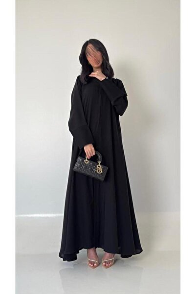 Generic Brand عباية كتف كريب نواعم كوري كلوش كامل بكسرة من الخلف .