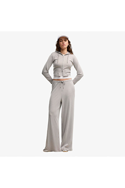 Puma Essential Ribbed Women's Gray Sweatpants