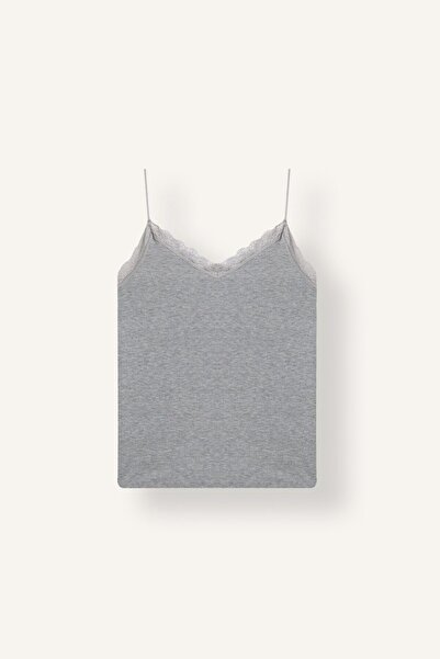 DeFacto Lace Detailed Rope Strap Ribbed Basic Undershirt I8206Ax26Au