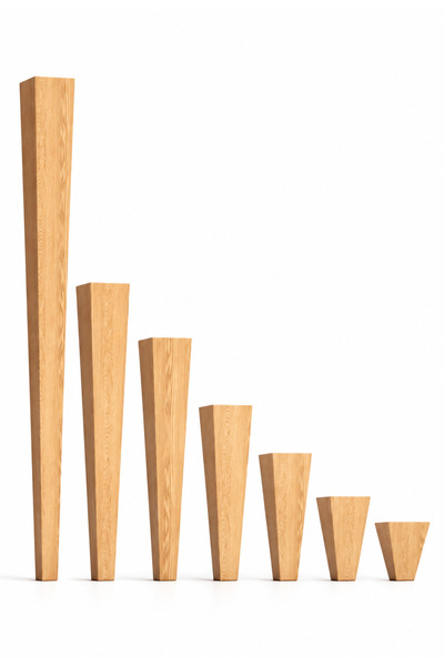 turanahşap Piramit Ahşap Sehpa Ayağı 50 cm