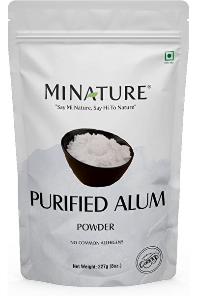 minature Purified Alum Powder (phitkari) by mi Nature | 227g(8 oz) (0.5 lb) |...